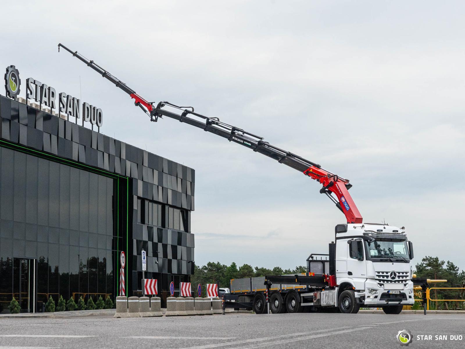 MERCEDES-BENZ AROCS 3253 8x4 HMF 5020 Fly Jib Crane Kran