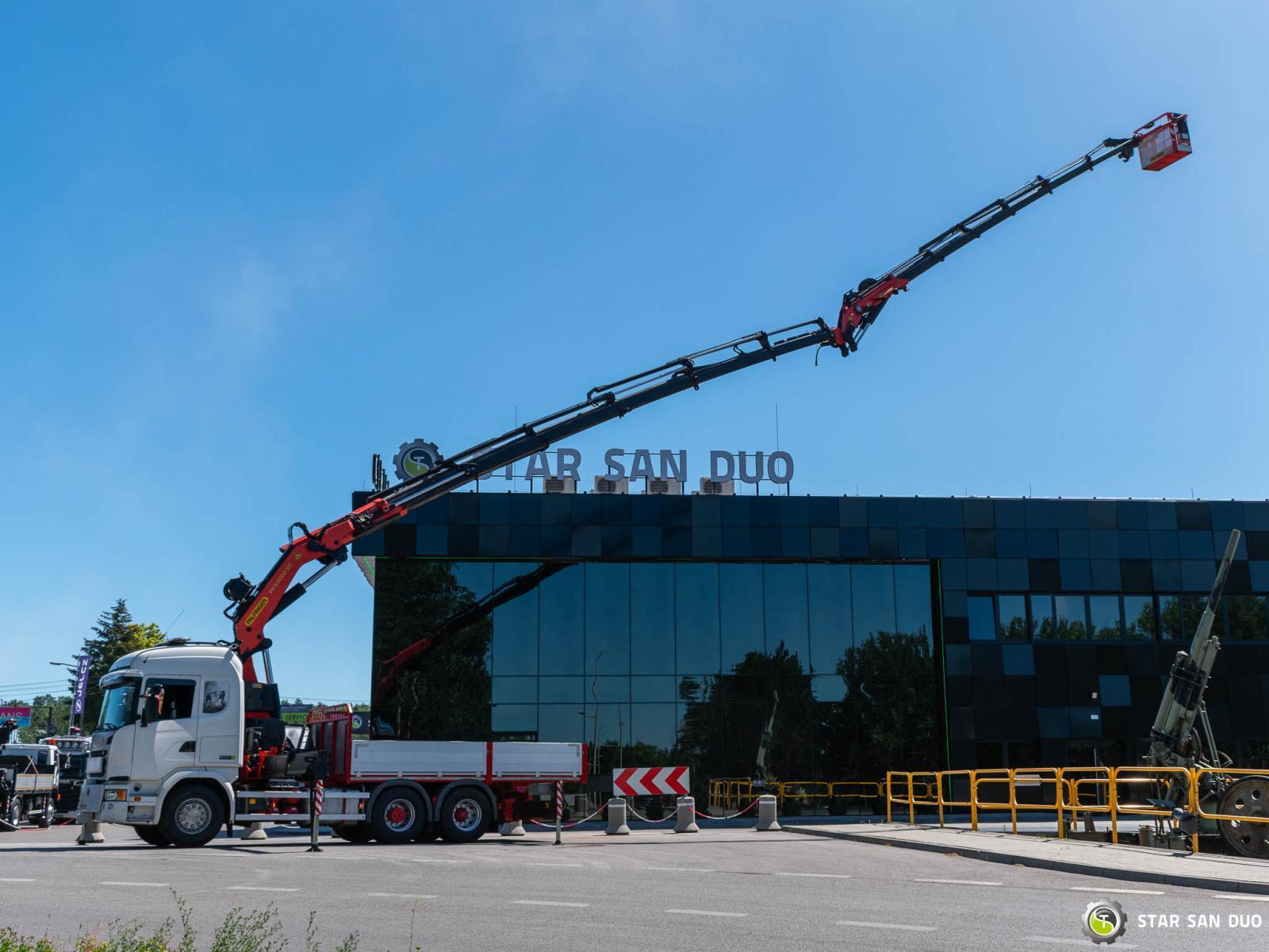 SCANIA G490 6x2 PalfingerPK 53002 SH Fly Jib Kosz Siodło