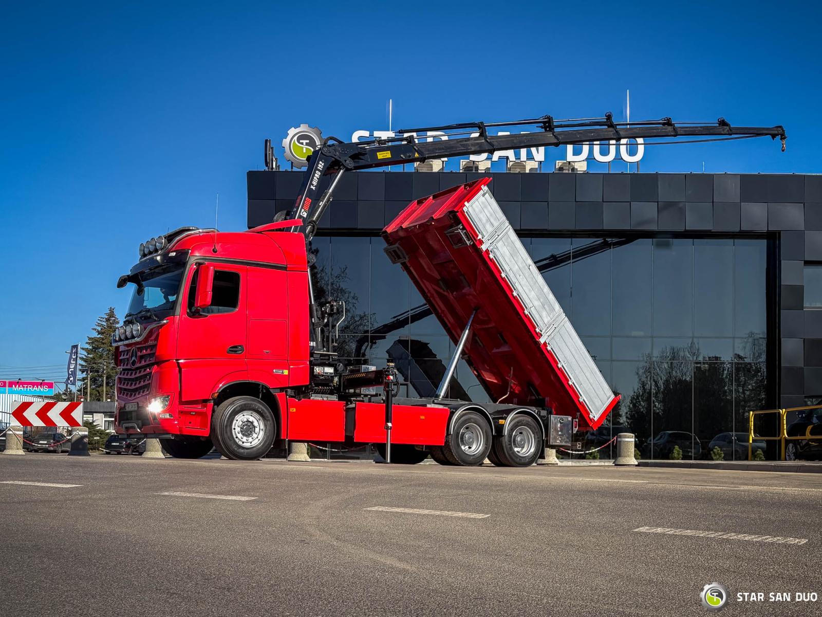 MERCEDES-BENZ AROCS 3358L 6x4 HIAB 192X-HIPRO E-6 Crane Kipper