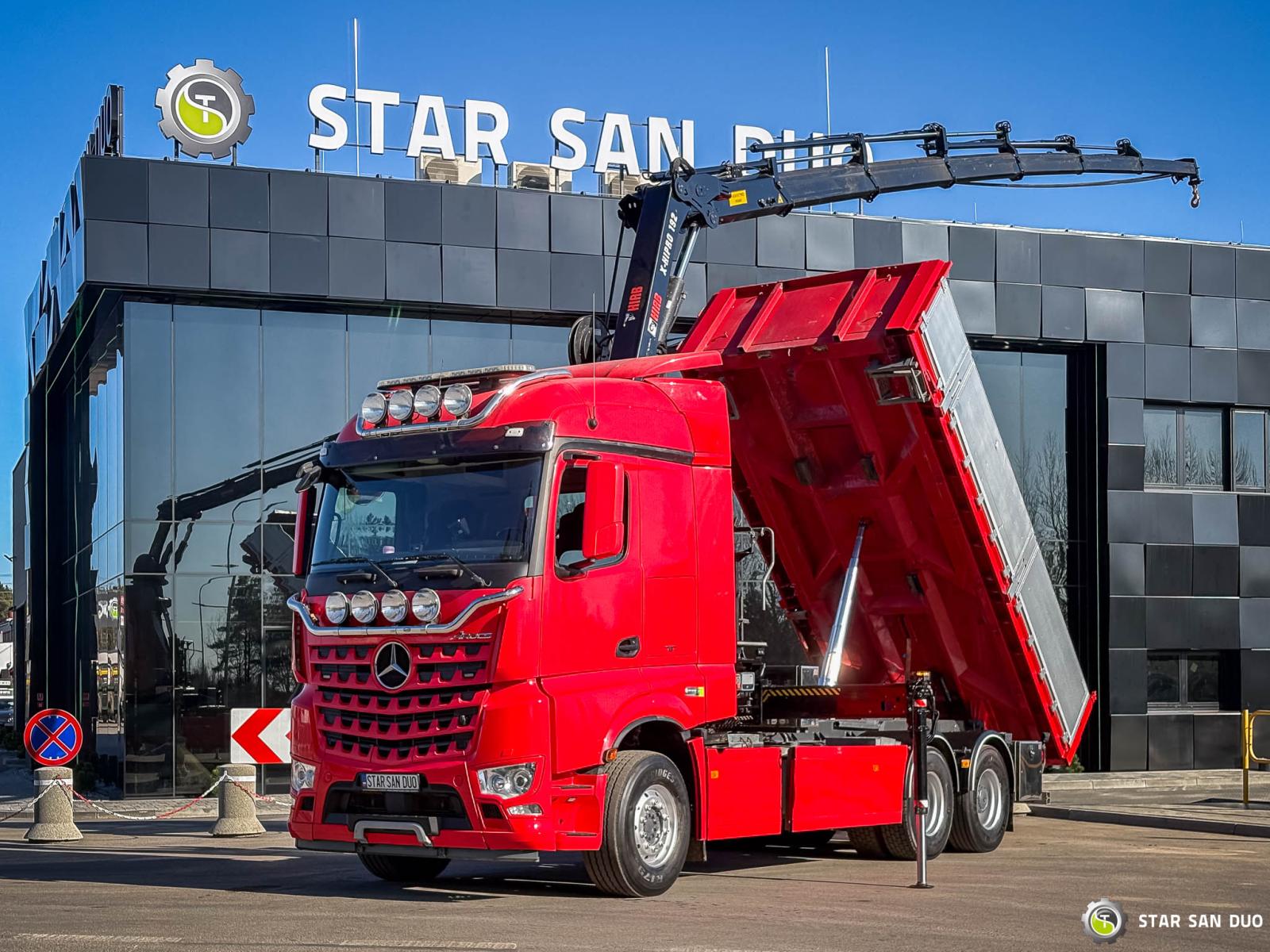MERCEDES-BENZ AROCS 3358L 6x4 HIAB 192X-HIPRO E-6 Crane Kipper