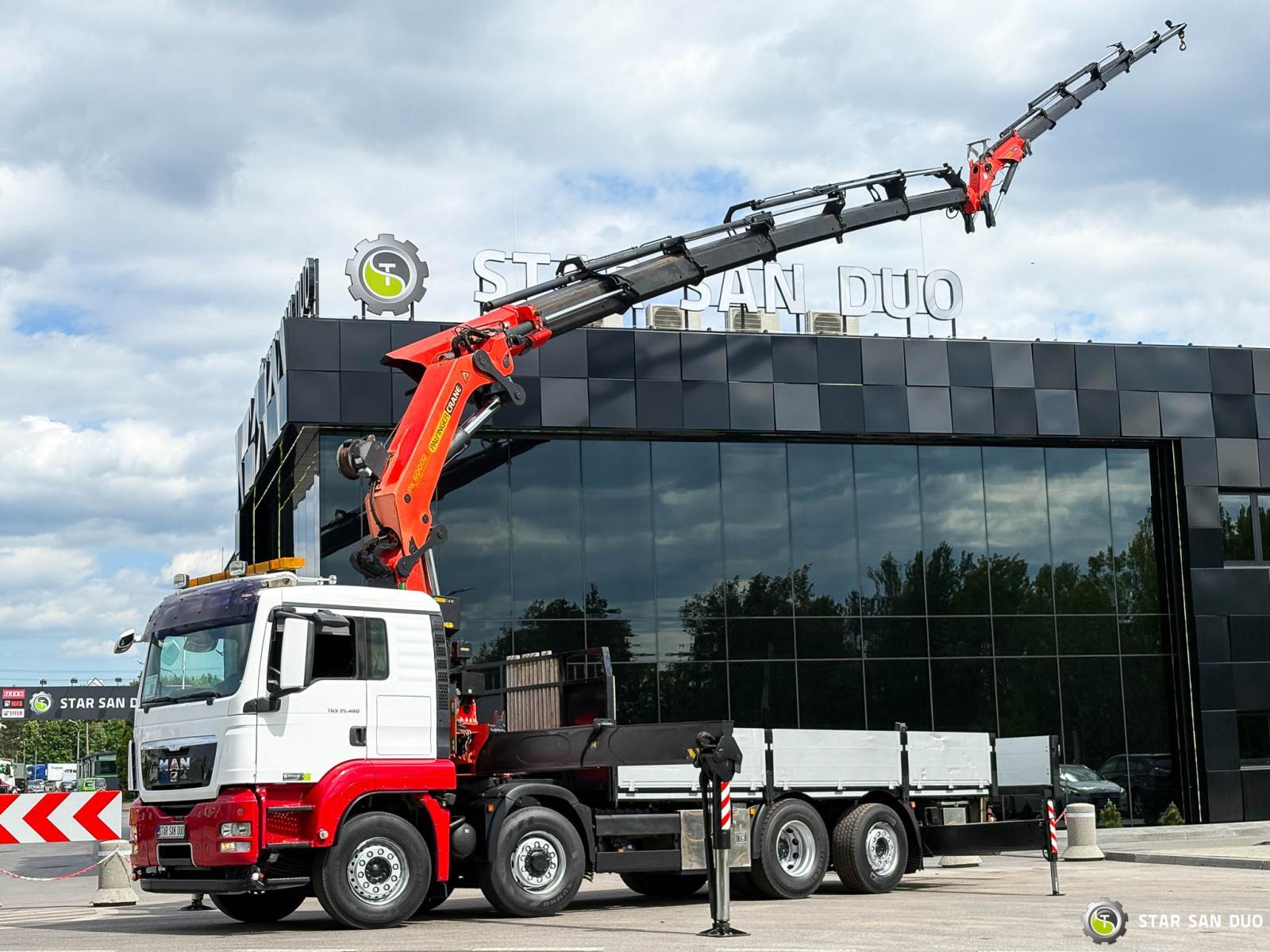 MAN TGS 35.480 8x4 PALFINGER PK 60002 Żuraw Fly Jib Wciągarka Niski Przebieg