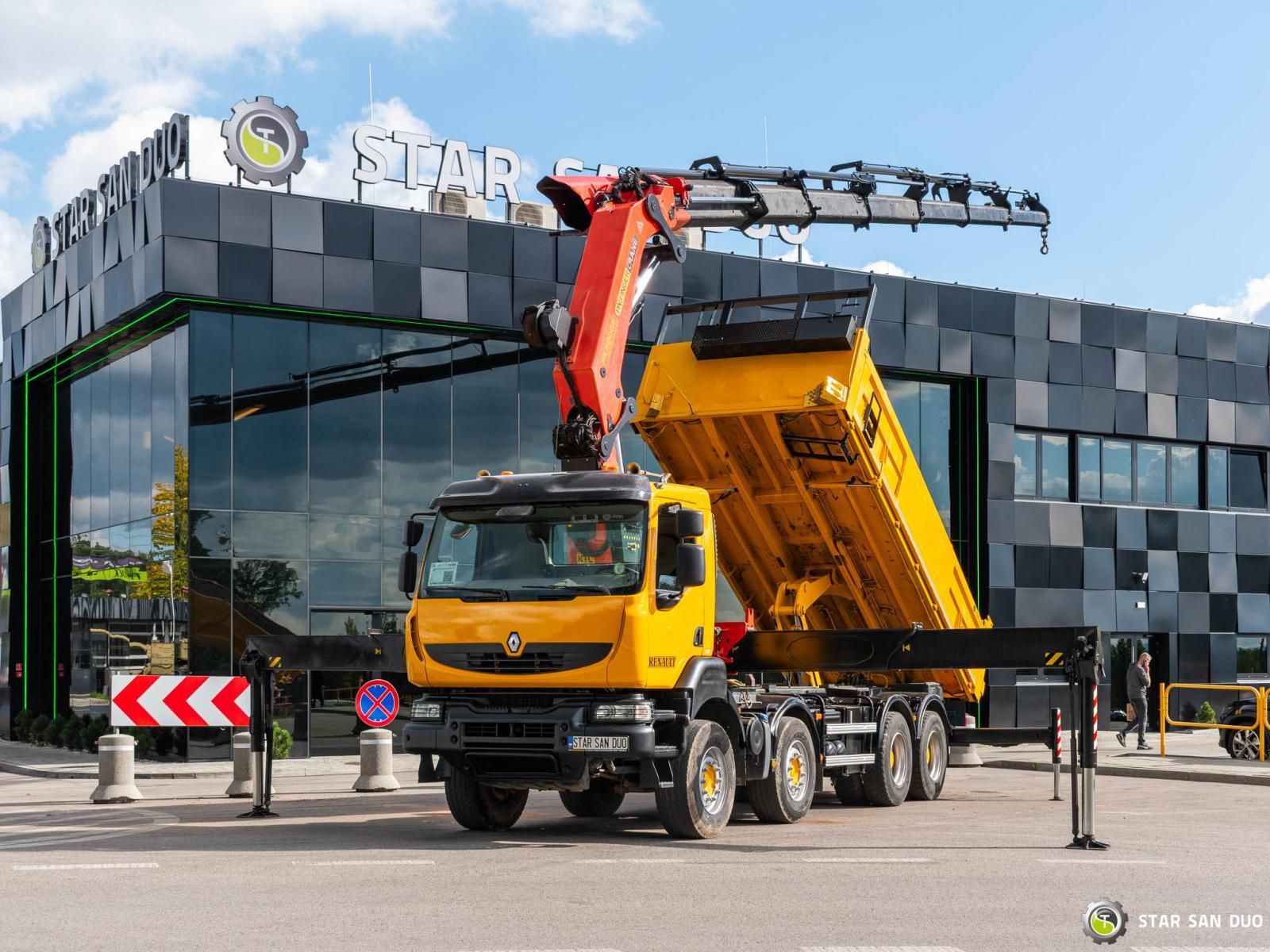 RENAULT KERAX 450 8x4 PALFINGER PK 60002 Żuraw HDS Wywrotka Wciągarka