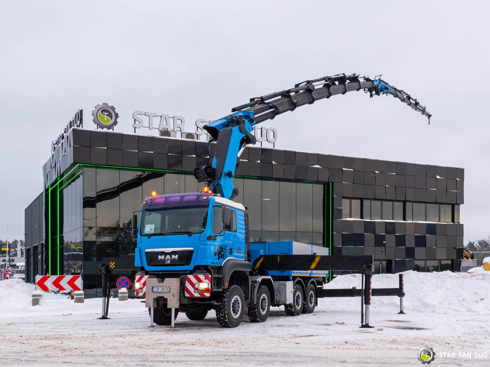 MAN TGA 41.480 8x8 PALFINGER PK 100002 HDS Żuraw Fly Jib Wciągarka