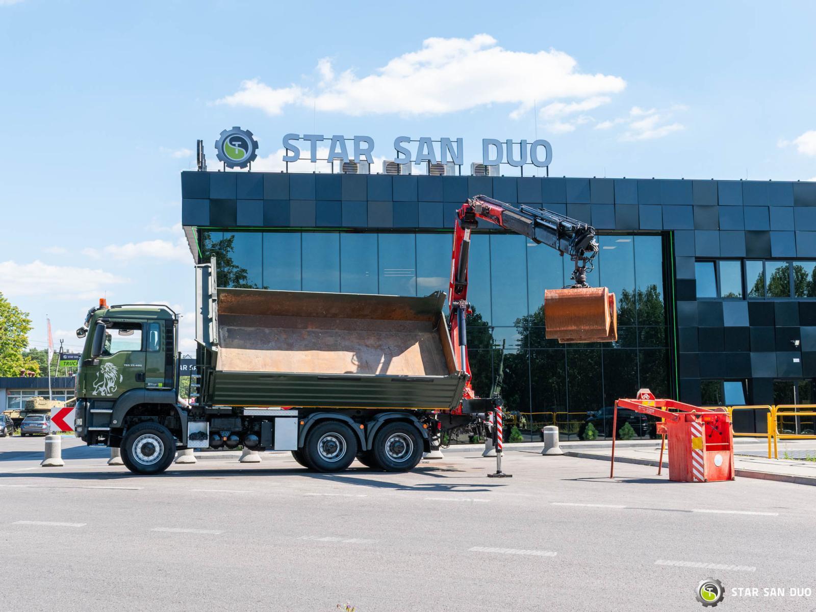 MAN TGS 35.480 6x6 PALFINGER PK 20002 HDS Chwytak Kosz Wywrotka