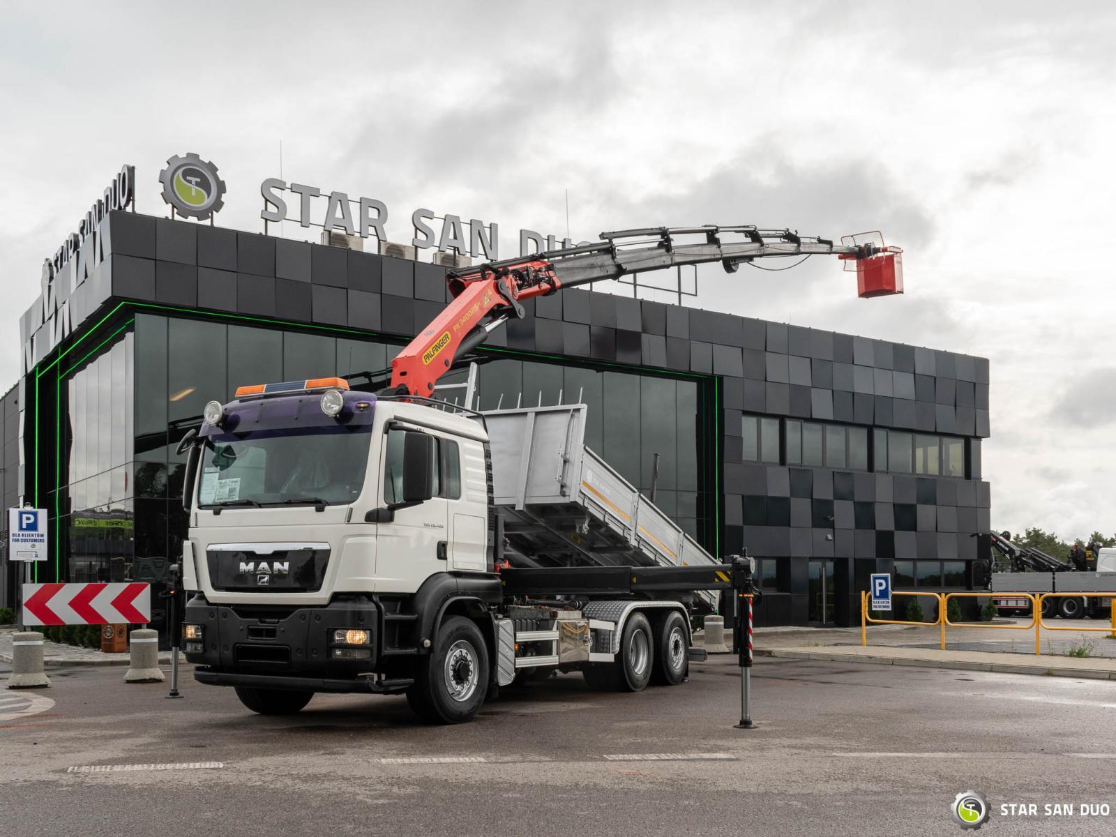 MAN TGS 26.400 6x4H Palfinger PK 34002 SH HDS Żuraw Wywrotka Kosz Obrotnica