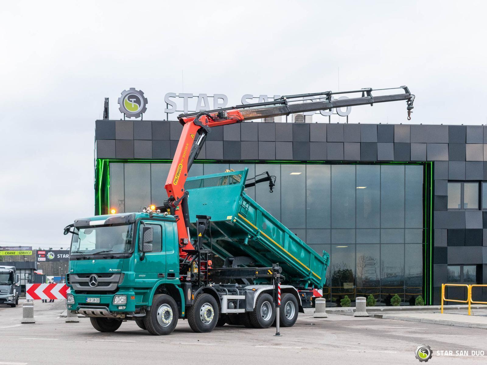 MERCEDES-BENZ ACTROS 4151 8x4 Palfinger PK 30002 K  HDS Żuraw Wywrotka