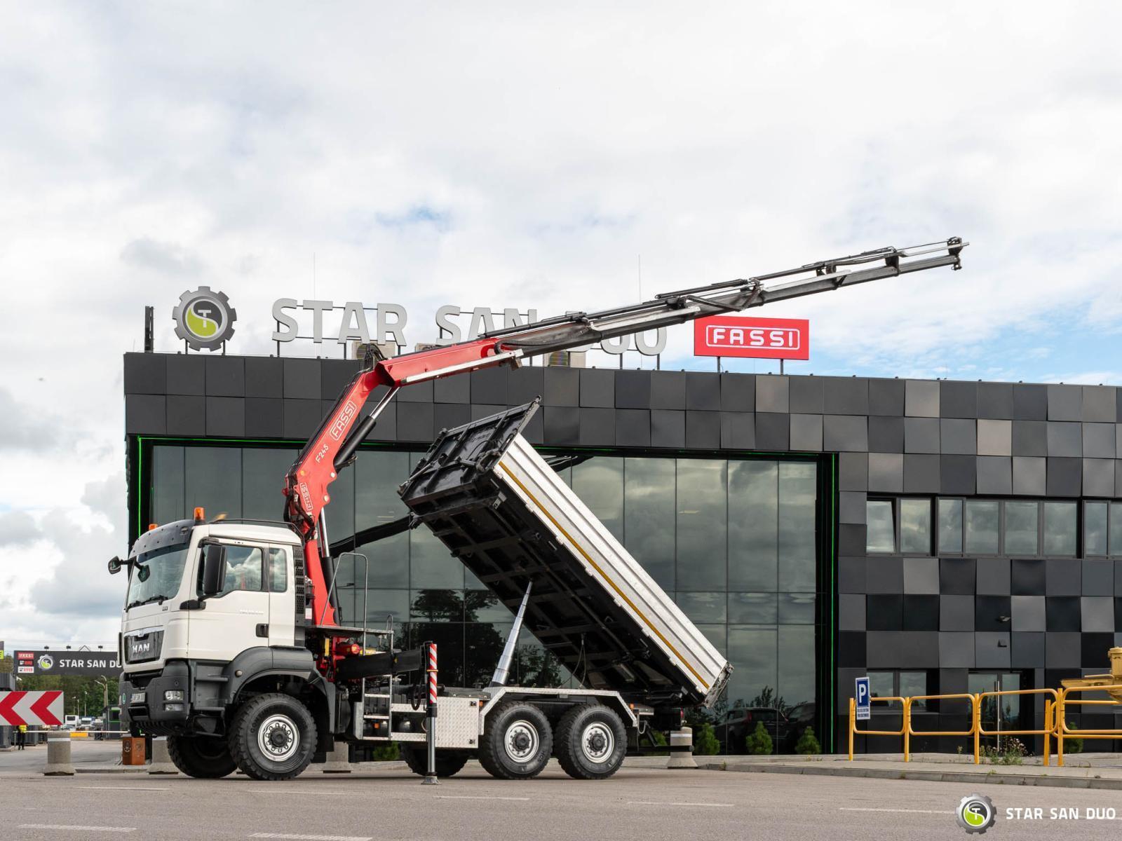 MAN TGS 33.440 6x6  FASSI F245A.0.26 E-ACTIVE HDS Żuraw Wywrotka Hydroburta