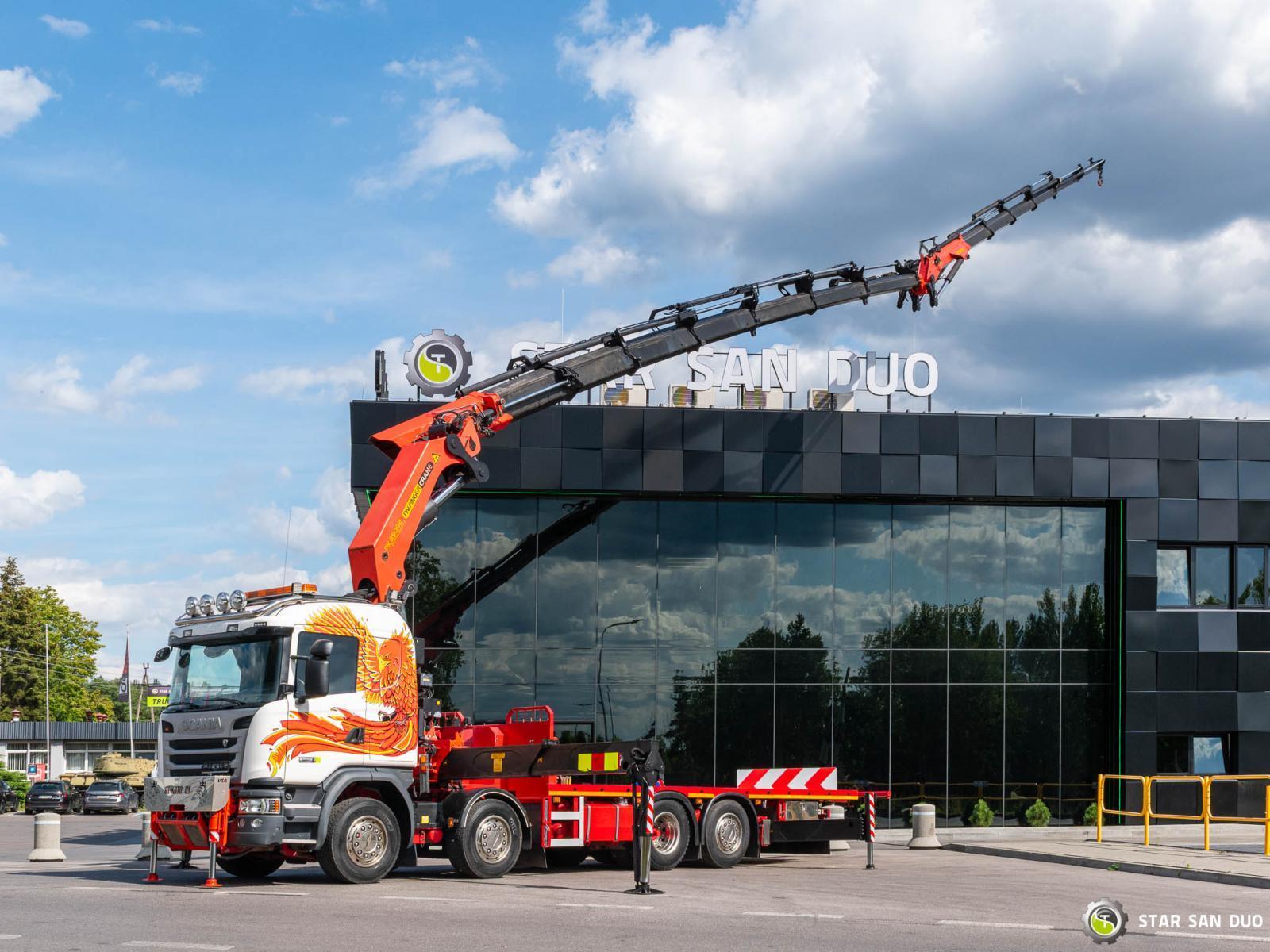 SCANIA G450 8x2 PALFINGER PK 85002 Fly Jib Wciągarka HDS Żuraw