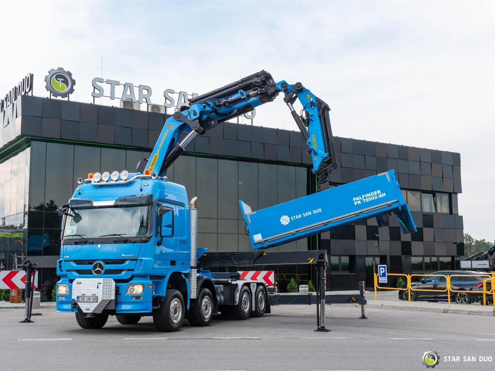 MERCEDES-BENZ ACTROS 4155 8x4 Palfinger PK 78002 SH HDS Fly Jib Wciągarka Siodło