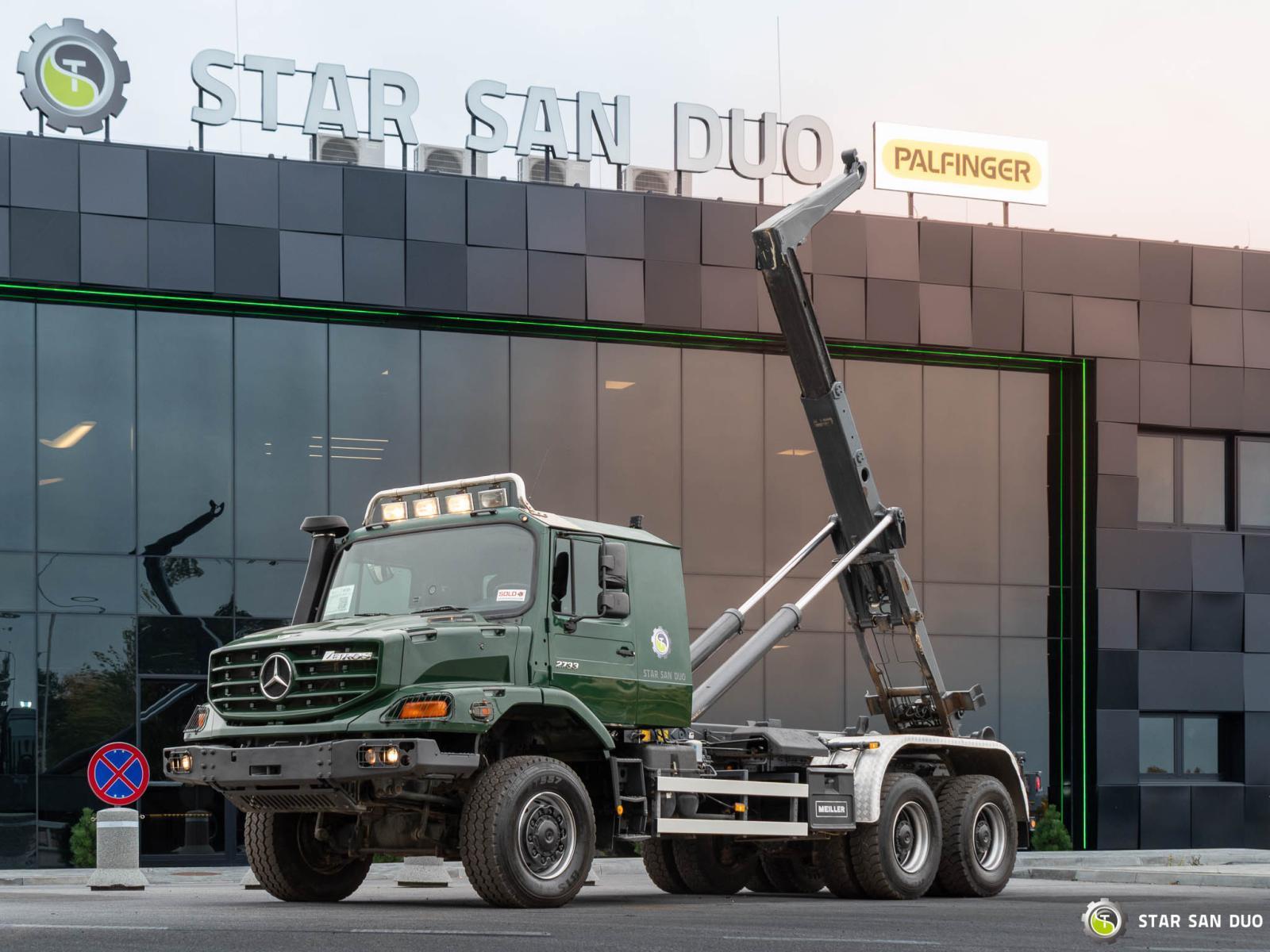 MERCEDES-BENZ ZETROS 2733 6x6 MEILLER RS 20-57 Hakowiec Podwozie do zabudowy