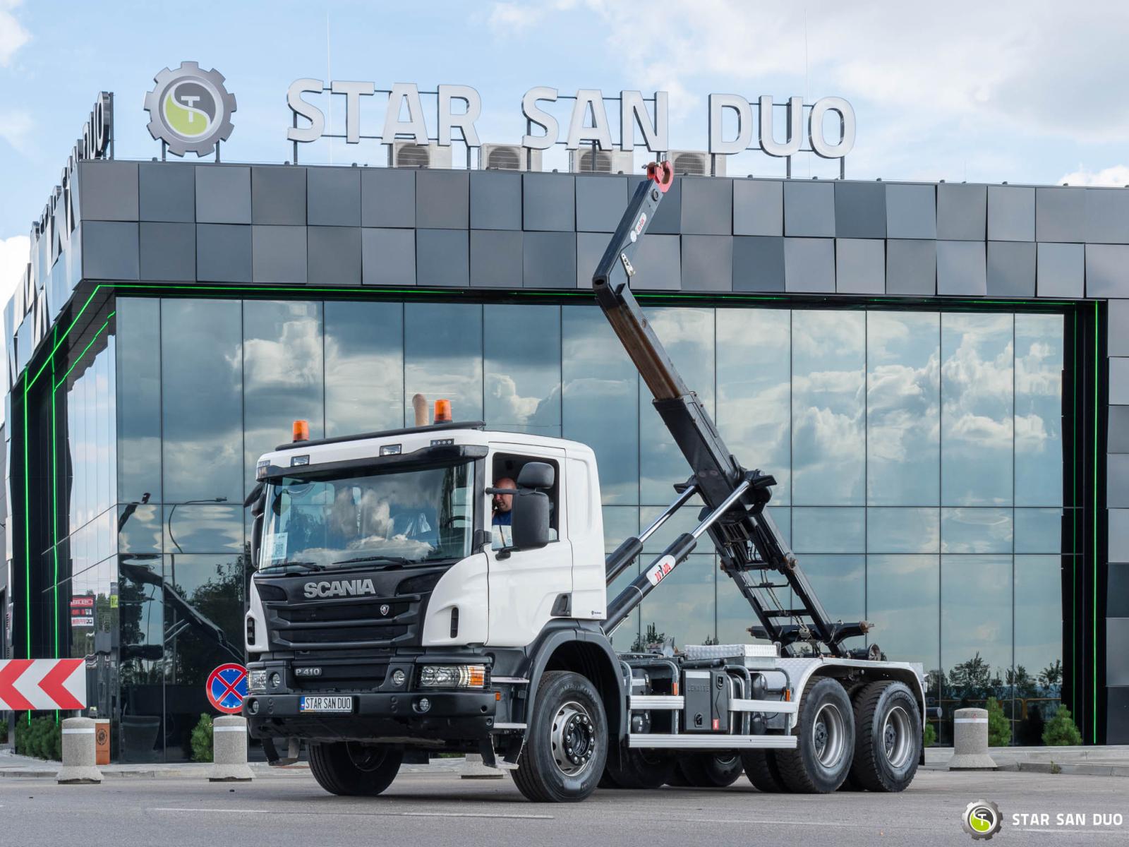 Scania P410 6x4 Hyva Lift 20.53.S hakowiec