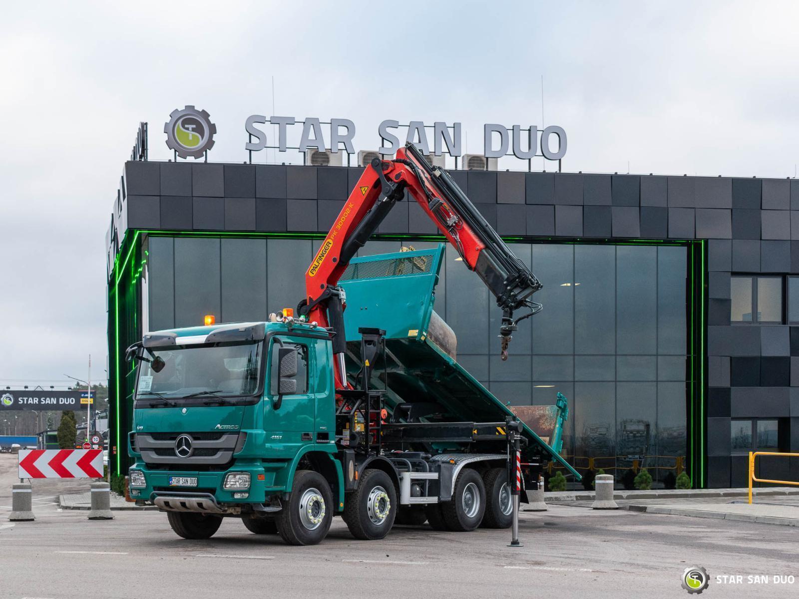 MERCEDES-BENZ ACTROS 4151 8x4 Palfinger PK 30002 K  HDS Żuraw Wywrotka