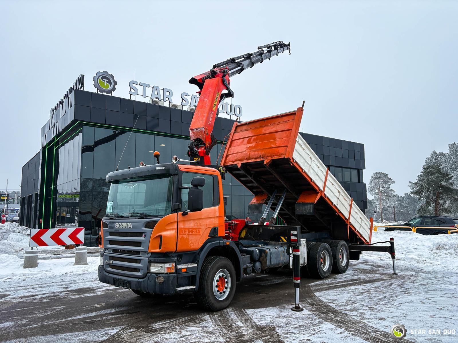 SCANIA P420 6x4 Palfinger PK 36002 HDS Crane Kipper