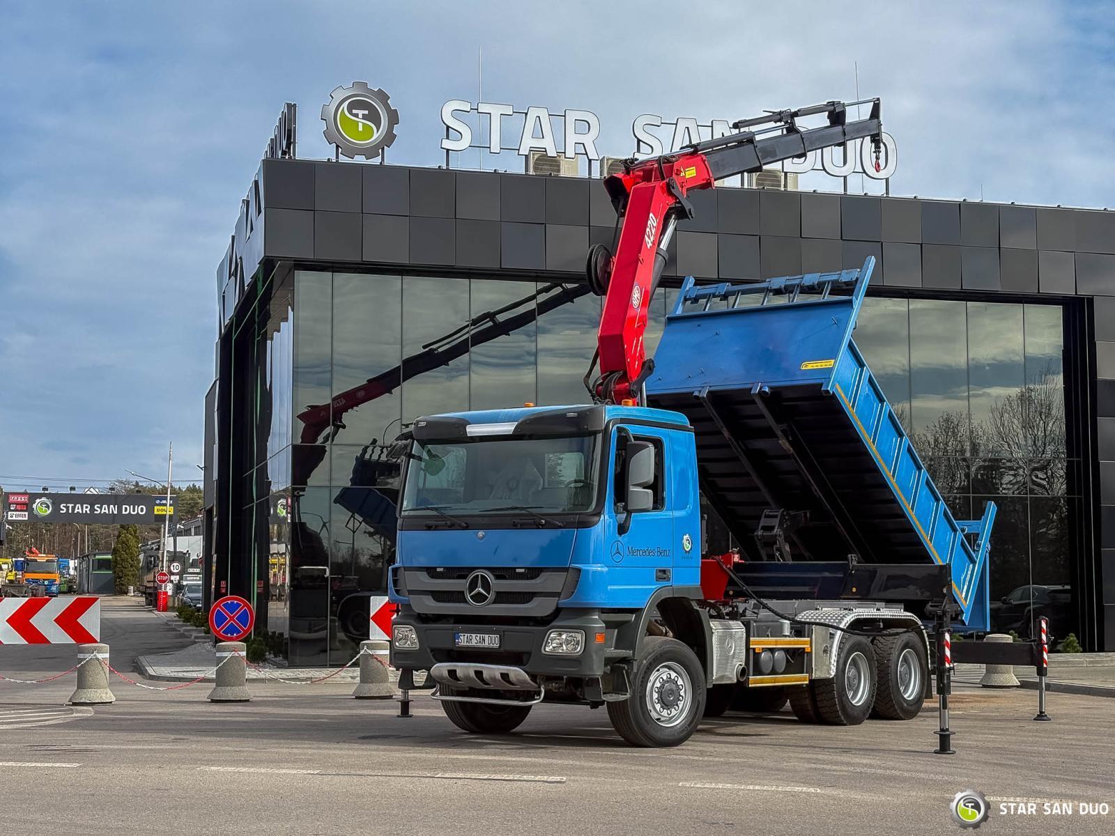 MERCEDES-BENZ ACTROS 3341 6x6 HMF 4220 K4 CRANE KIPPER