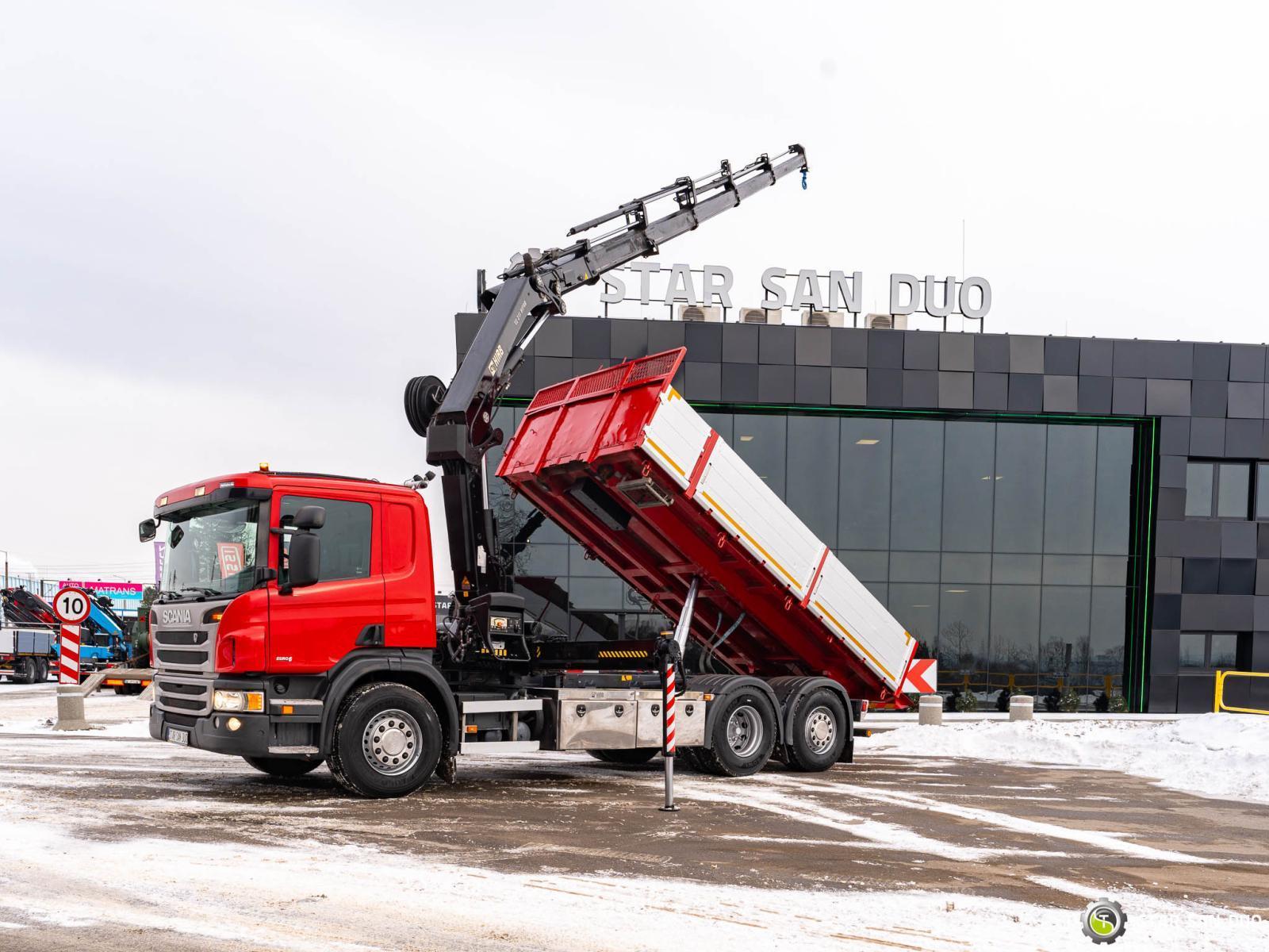 SCANIA P360 6x2 HIAB 211 E-5 HiPro HDS Żuraw Wywrotka