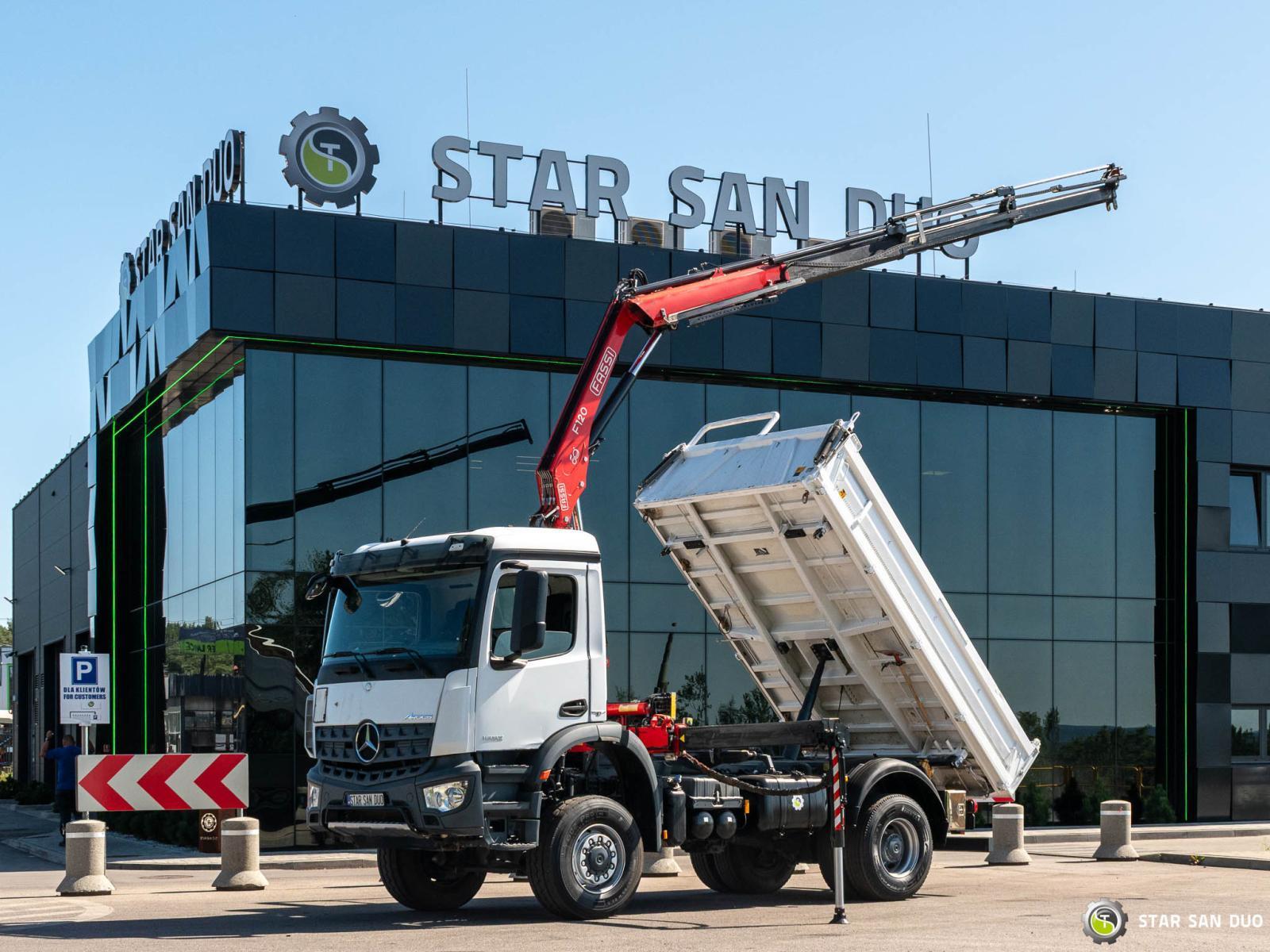 Mercedes-Benz Arocs 1932 4x4 Fassi F120 Grúa Volquete