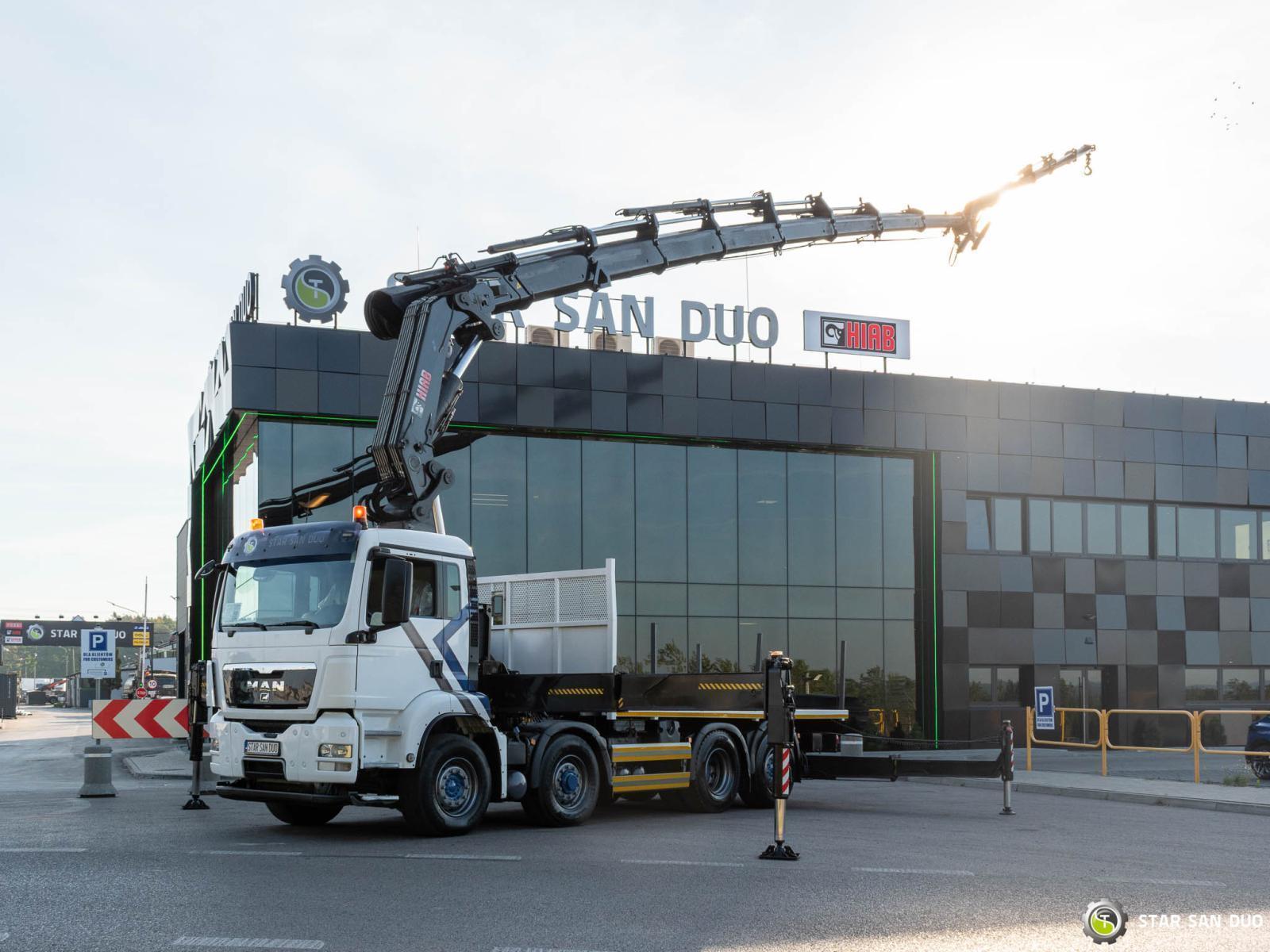 MAN TGS 35.480 8x4 HIAB 1055E-8 HIPRO HDS Żuraw Fly Jib Wciągarka