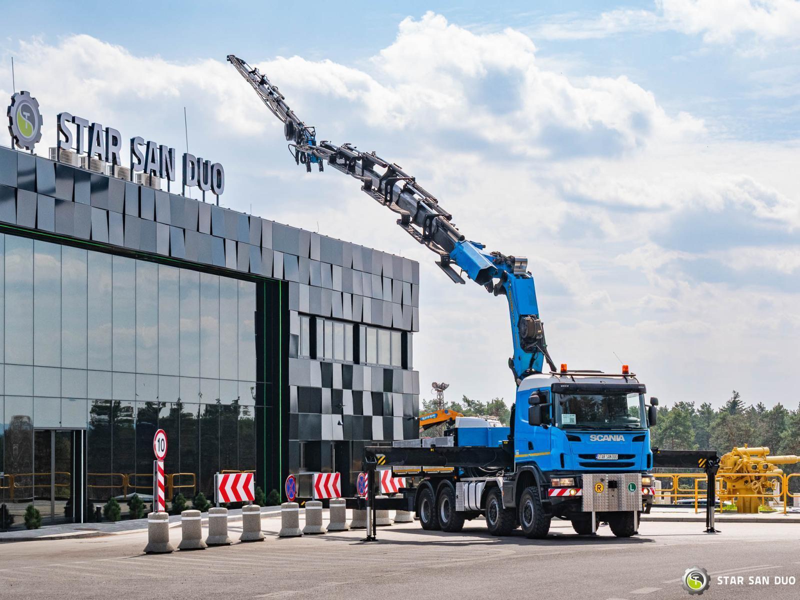 SCANIA G440 8x8 PALFINGER PK 100002 HDS Żuraw Fly Jib Wciągarka